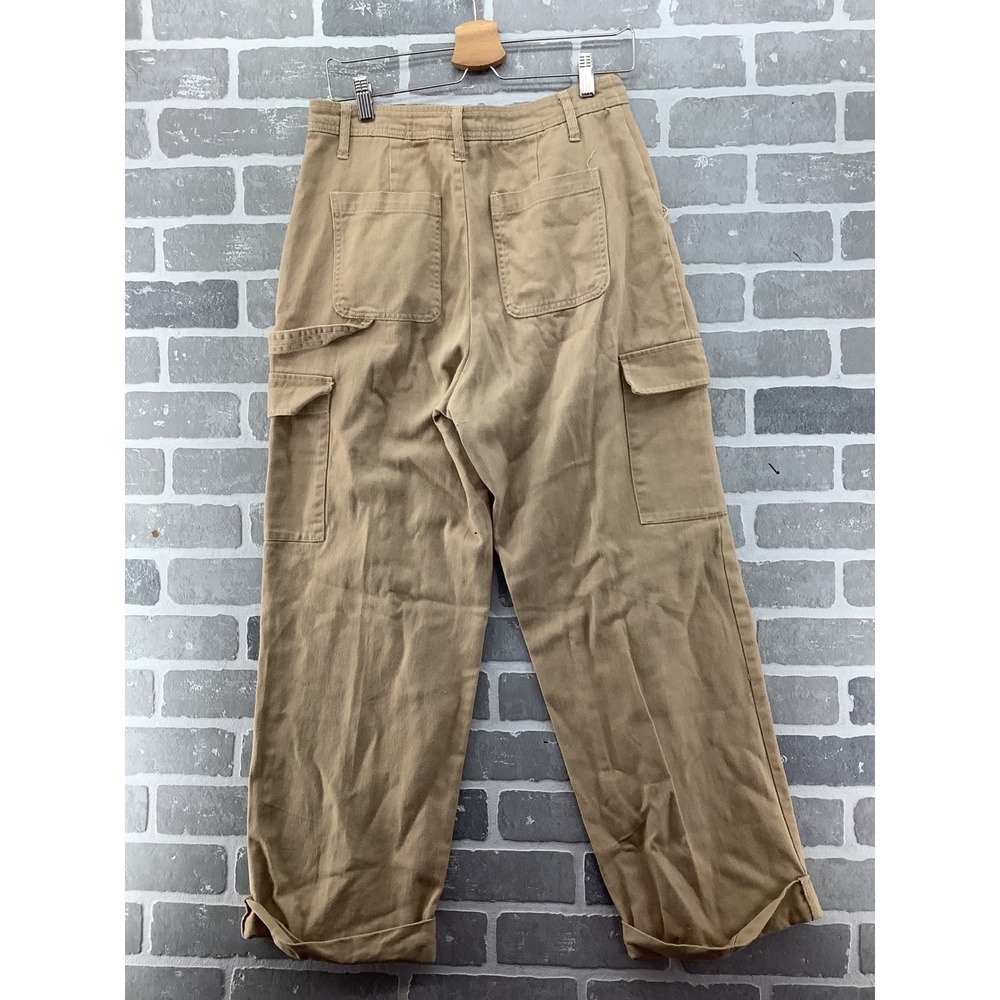 Sandy Liang x Target Tan Cotton Cargo Carpenter Pants Wide Leg Khaki Womens 8 - Picture 4 of 5